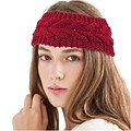 Zodaca Ladies Winter Crochet Knit Knitted Warmer Headband Hairband Headwrap Ear Band - Red