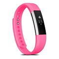Zodaca For Fitbit Alta - Large L Size TPU Rubber Wristband Replacement Sports Watch Wrist Band Strap w/ Clasp - Hot Pink