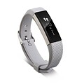 Zodaca For Fitbit Alta, TPU Rubber Wristband Replacement Sports Watch Wrist Band Strap w/ Metal Buckle Clasp, Gray