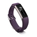 Zodaca For Fitbit Alta, TPU Rubber Wristband Replacement Sports Watch Wrist Band Strap w/ Metal Buckle Clasp, Purple