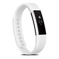 Zodaca For Fitbit Alta, Small S Size TPU Rubber Wristband Replacement Sports Watch Wrist Band Strap w/ Clasp, White