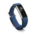 Zodaca For Fitbit Alta, TPU Rubber Wristband Replacement Sports Watch Wrist Band Strap Metal Buckle Clasp, Dark Blue