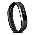 Zodaca For Fitbit Alta, Large L Size TPU Rubber Wristband Replacement Sports Watch Wrist Band Strap w/ Clasp, Black