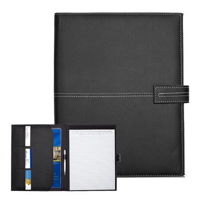 Natico Black Faux Leather Portfolio 12.25H x 9.5W (60-PF-88)