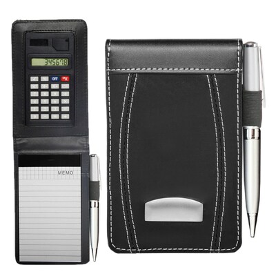 Natico Black Vinyl Jotter 5.75H x 3.5W (60-PF-10)