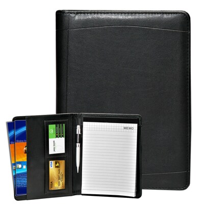 Natico Black Faux Leather Junior Portfolio 9H x 7W (60-PF-30)