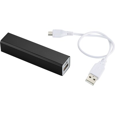 Natico Black Aluminum Power Bank 2200 mAh (60-7115-BK)