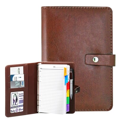 Natico Brown Faux Leather Agenda 7.5H x 5W (60-PF-29BR)