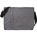 Natico Grey Polyester Canvas Messenger Bag (60-7378)
