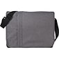 Natico Grey Polyester Canvas Messenger Bag (60-7378)
