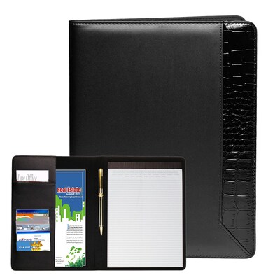 Natico Black Faux Leather Portfolio 12.5H x 9.5W (60-PF-81)