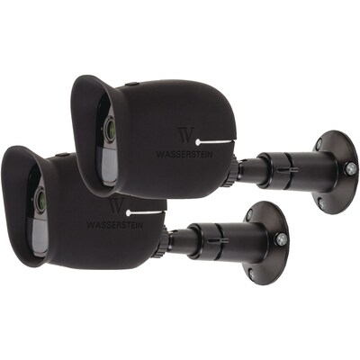 Wasserstein Security Wall Mount for Arlo/Arlo Pro, 2pk, Black (MetalMountBlack2USA)