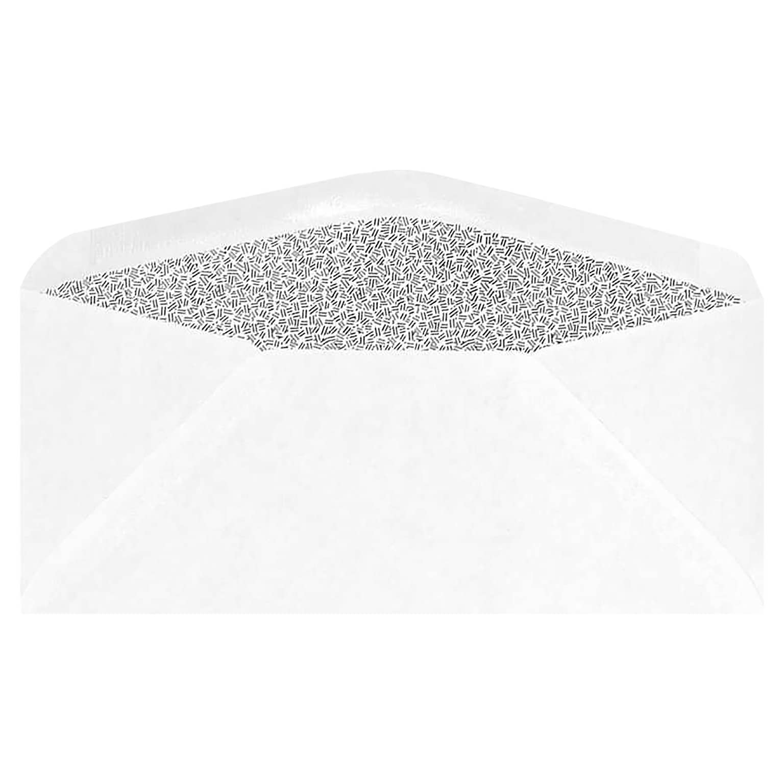 LUX Moistenable Glue Security Tinted Business Envelope, 3 7/8 x 8 7/8, 24lb. White, 50/Pack (61538-50)