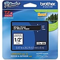 Brother TZ-E335 Label Maker Tape, 0.47W, White On Black
