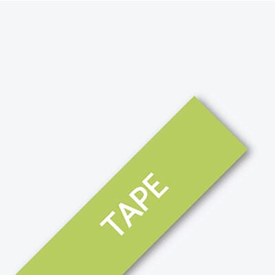Brother P-touch TZe-MQG35 Laminated Label Maker Tape, 1/2" x 16-4/10', White on Lime Green (TZe-MQG35)