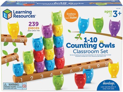 Learning Resources 1-10 Counting Owls Classroom Set, Assorted Colors (LER7752)