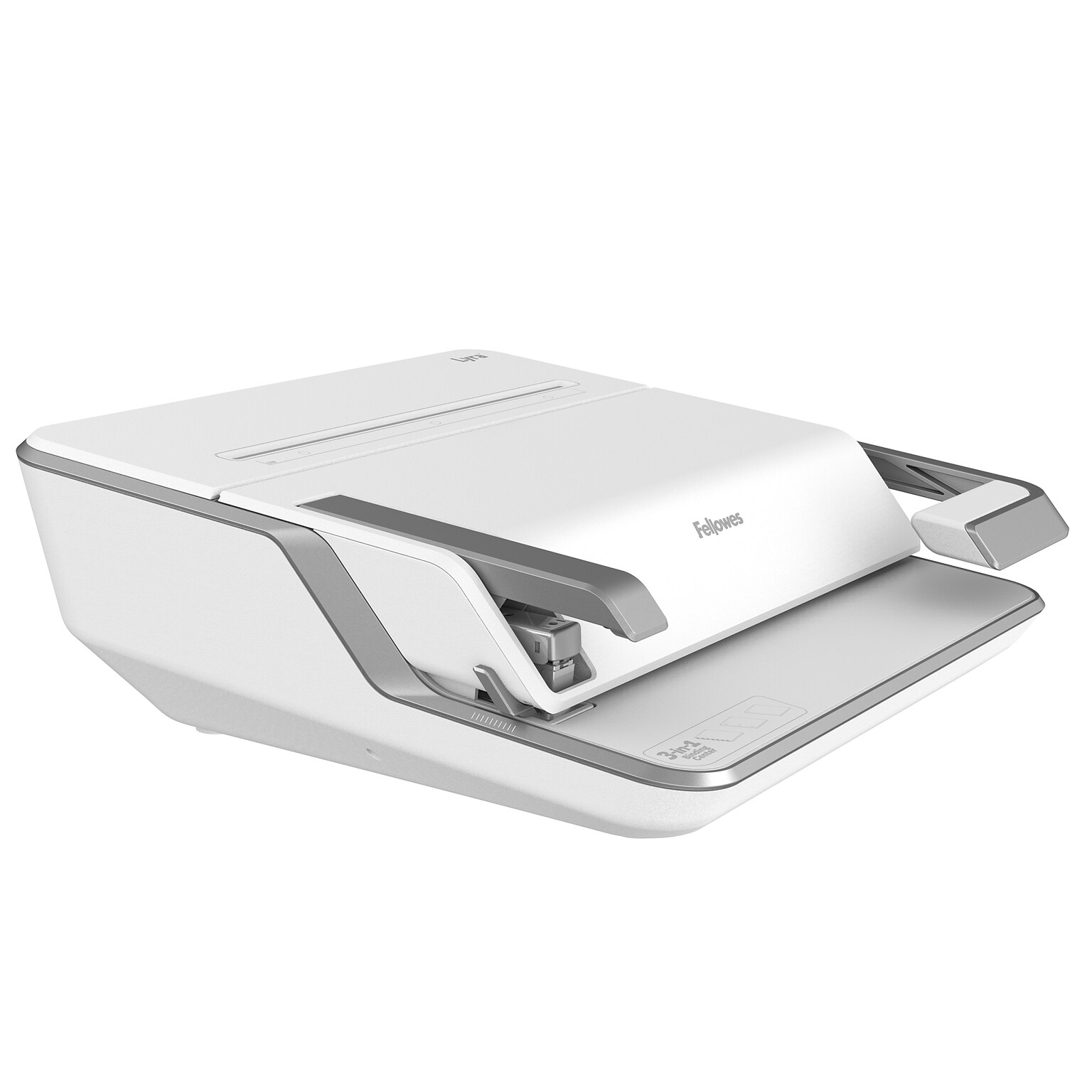 Fellowes Lyra Patented 3-in1 Comb Binding Machine, 30 Sheet Capacity, White/Gray (5603001)