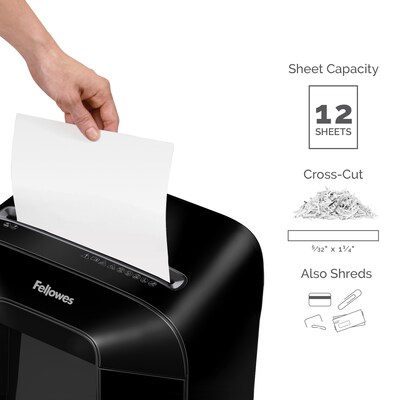 Fellowes Powershred LX85 12-Sheet Cross Cut Personal Paper Shredder (FEL4400401)