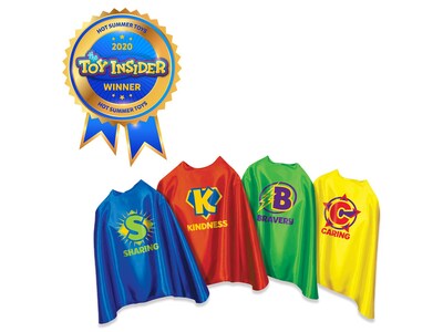Learning Resources Super Selves! Reward Capes, Blue/Red/Green/Yellow, 4/Pack (LER6371)