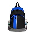 Natico Black and Blue Polyester School Backpack (60-BP-57BL)