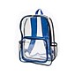 Natico Clear and Blue PVC Stadium Backpack (60-BP-60BL)