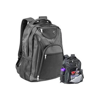 Natico Black Polyester Transit Backpack (60-BP-67BK)