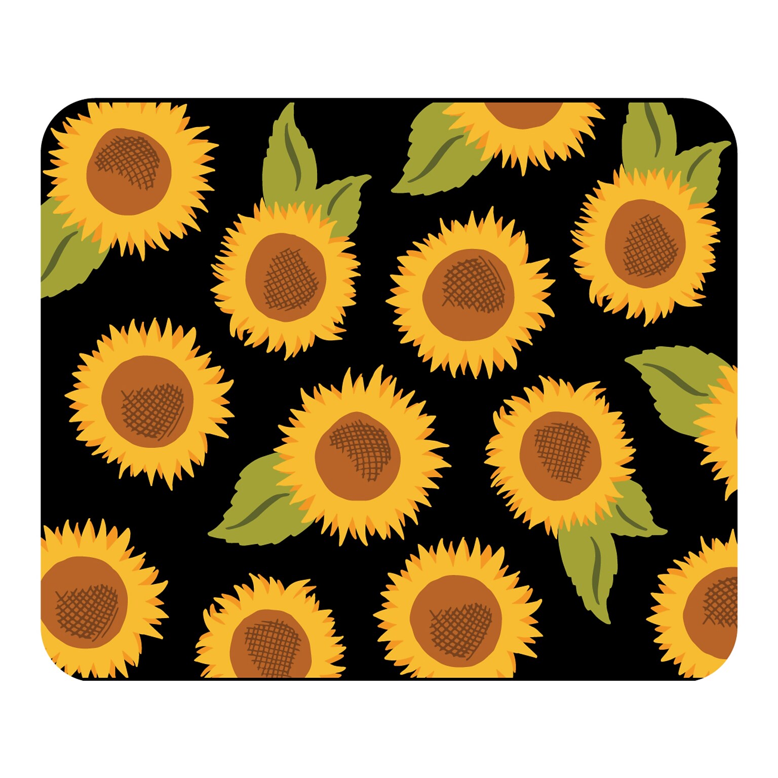 OTM Essentials Sunflowers Mouse Pad, Black/Yellow (OP-MH-A02-79)