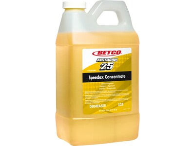 Betco Speedex FastDraw 25 Concentrate Heavy-Duty Degreaser, Lemon Scent, 67.6 Oz., 4/Carton (5284700)