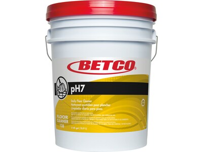 Betco pH7 Floor Cleaner, Lemon Scent, 5 Gal. (1380500)