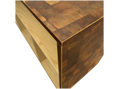 Techni Mobili 56" L-Shaped Desk, Oak (RTA-385DL-OAK)