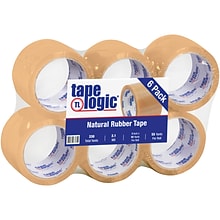 Tape Logic® #53 PVC Natural Rubber Tape, 2.1 Mil, 3 x 55 yds., Clear, 6/Case