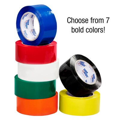 Tape Logic Colored Carton Sealing Heavy Duty Packing Tape, 2" x 110 yds., Black, 6/Carton (T90222BK6PK)