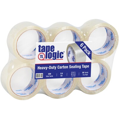Tape Logic #900 Economy Heavy Duty Packing Tape, 2 x 55 yds., Clear, 6/Carton (T9019006PK)