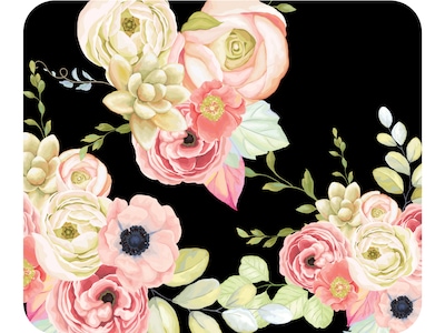 OTM Essentials Prints Flower Garden Mouse Pad, Black/Pink/Green (OP-MH-Z034C)