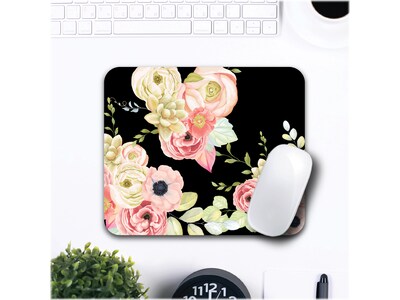 OTM Essentials Prints Flower Garden Mouse Pad, Black/Pink/Green (OP-MH-Z034C)