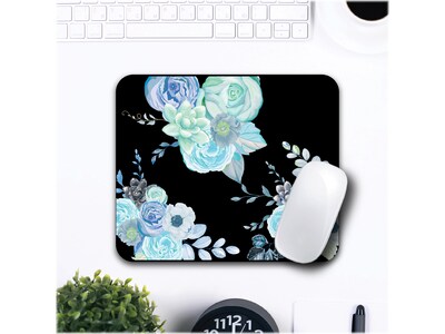 OTM Essentials Prints Flower Garden Mouse Pad, Black/Blue (OP-MH-Z034A)