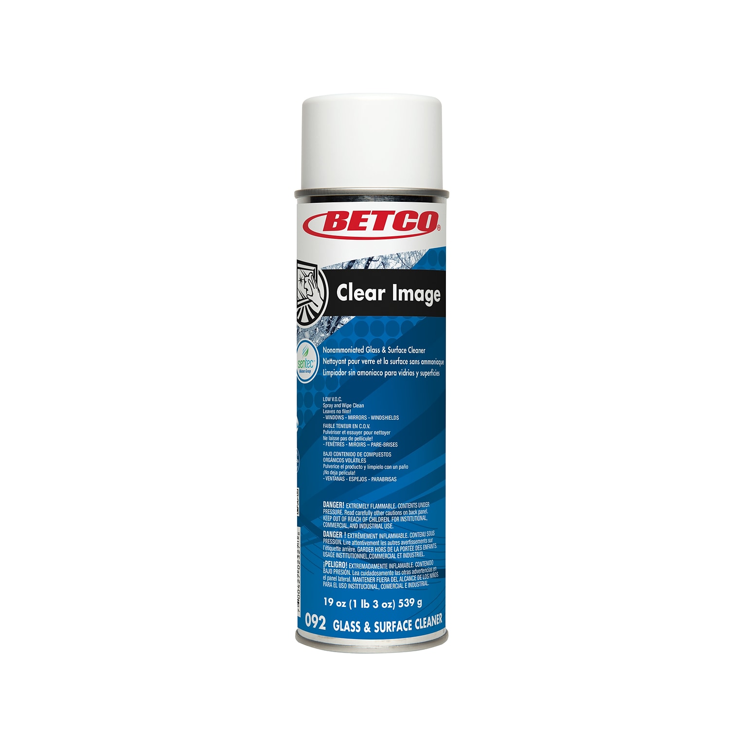 Betco Clear Image Glass and Surface Cleaner, Rain Fresh Scent, 19 Oz., 12/Carton (09223-02)