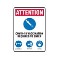Accuform Restricted Access Surface Mounting Safety Sign, 7 x 10, White/Red/Black/Blue (MBDX903VP)