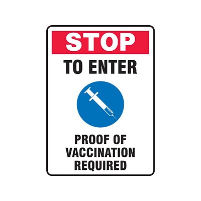 Accuform Restricted Access Adhesive Surface Safety Sign, 7 x 10, White/Red/Black/Blue (MBDX900VS)