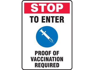 Accuform Restricted Access Surface Mounting Safety Sign, 7 x 10, White/Red/Black/Blue (MBDX900VP)