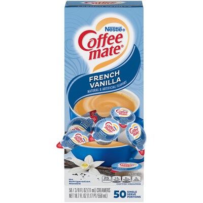 Coffee-Mate Singles French Vanilla, 50 Count, 4 Pack