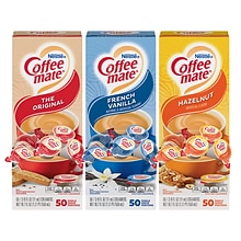 Coffee mate Variety Pack Original/French Vanilla/Hazelnut Liquid Creamer, 0.38 oz., 150/Carton (NES4