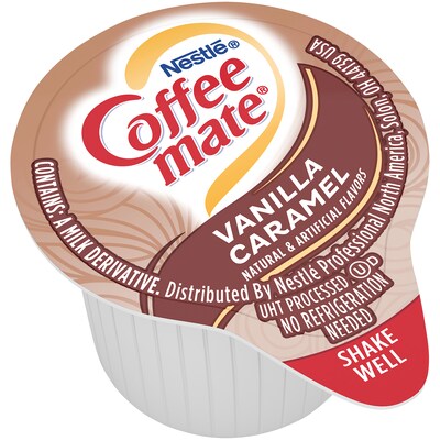 Coffee mate Vanilla Caramel Liquid Creamer, 0.38 Oz., 50/Box (79129)