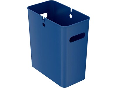 iTouchless SlimGiant Polypropylene Trash Can with no Lid, 4.2 gal., Reactive Blue (SG104U)