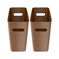 iTouchless SlimGiant Polypropylene Trash Can with no Lid, Toffee Brown, 4.2 gal., 6/Pack (SG105Nx6)