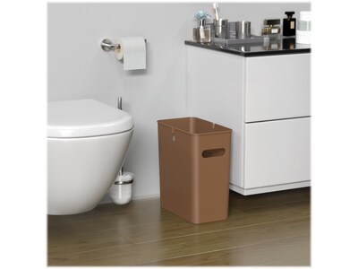 iTouchless SlimGiant Polypropylene Trash Can with no Lid, Toffee Brown, 4.2 gal., 2/Pack (SG105Nx2)