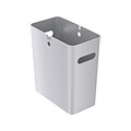 iTouchless SlimGiant Polypropylene Trash Can with no Lid, Metallic Silver, 4.2 gal., 2/Pack (SG101Sx