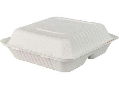 Emerald Tree-Free Farm to Paper Agricultural Waste Clamshell Container, 50/Box (EMRCS9-200)