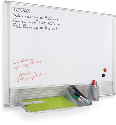 Best-Rite Cubicle Message Whiteboard 24H x 36W, Magnetic Porcelain Steel (661AB)