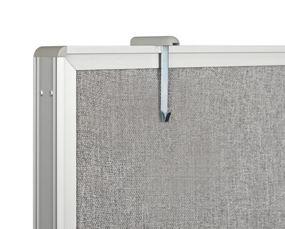 Best-Rite Cubicle Whiteboard Hangers, Gray, Set of 2 (56389)